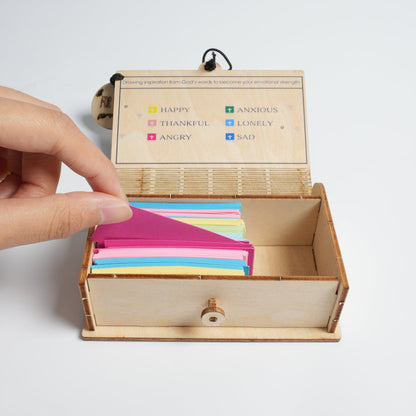 Handmade Wooden Box 90 Day Bible Verses (Comes With Christian Gifts)